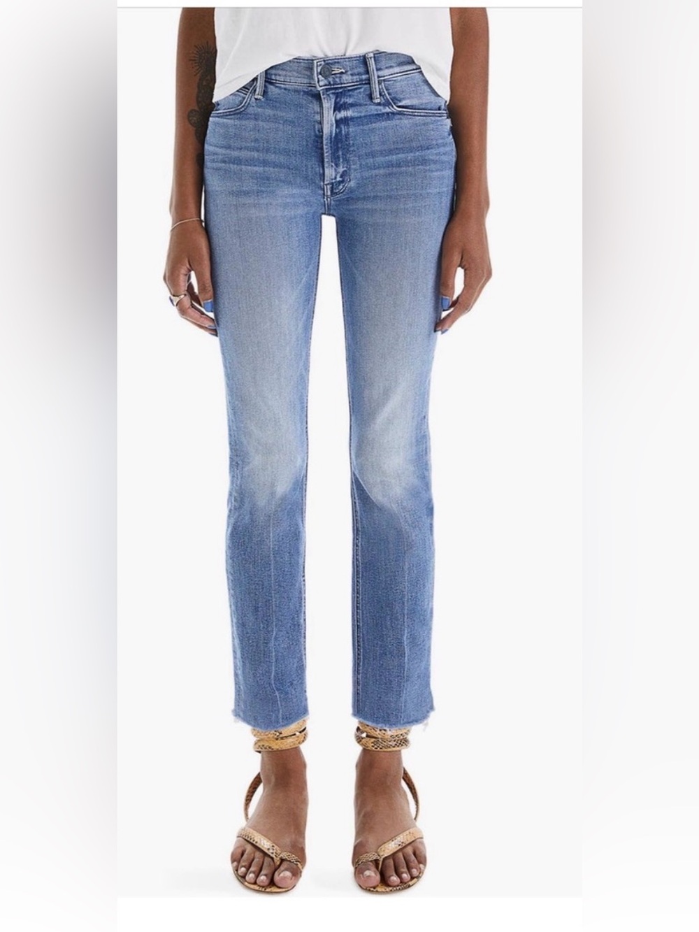 MOTHER Mid Rise Dazzler Ankle 
Wash-We The Animals size 26